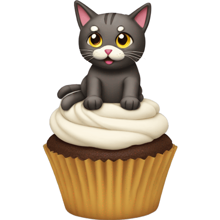 Cat cupcake emoji