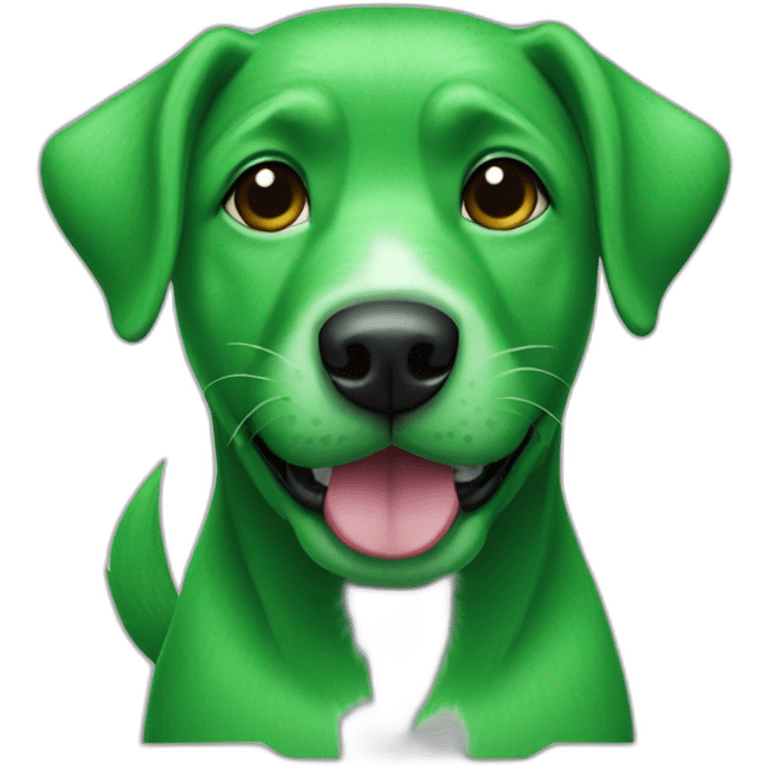 Green dog with mohito emoji