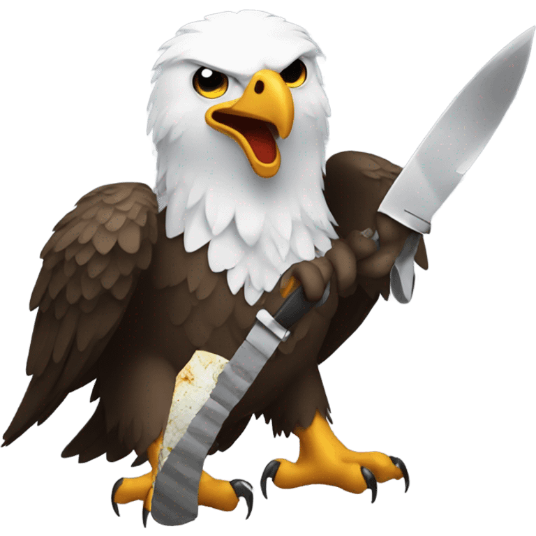 Eagle with a knife  emoji