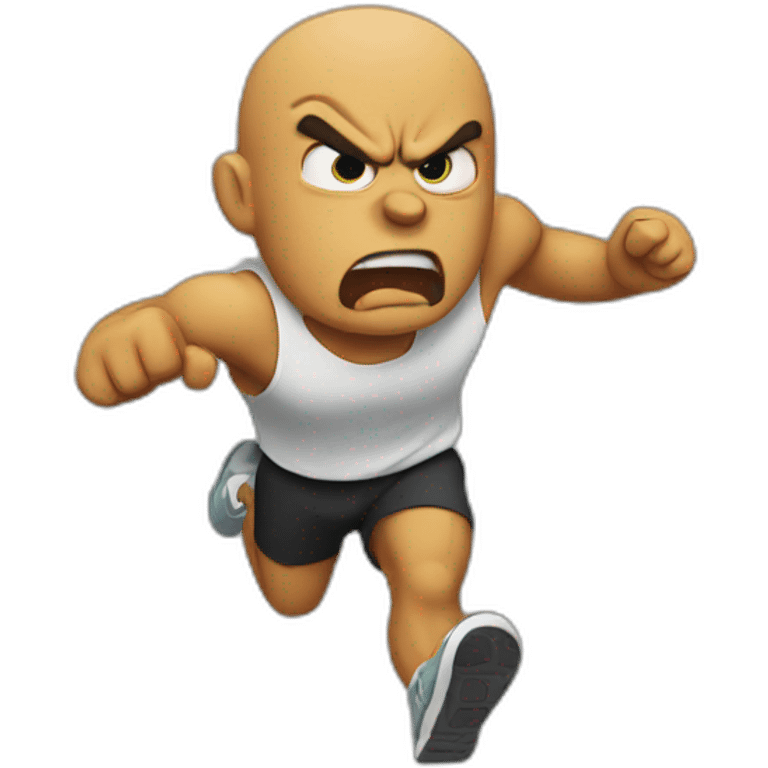 running angry emoji