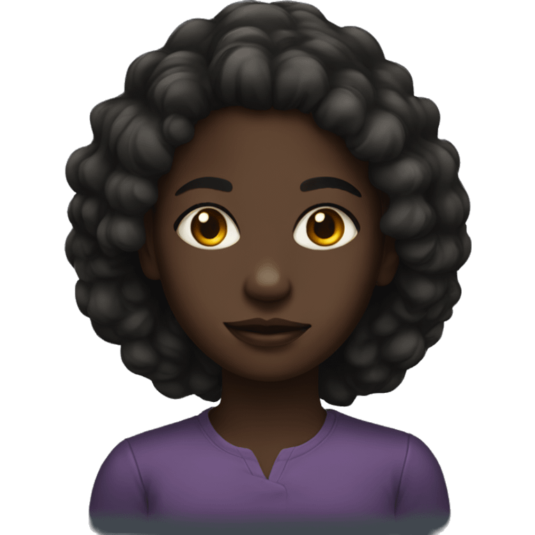 portrait of dark-skinned girl emoji