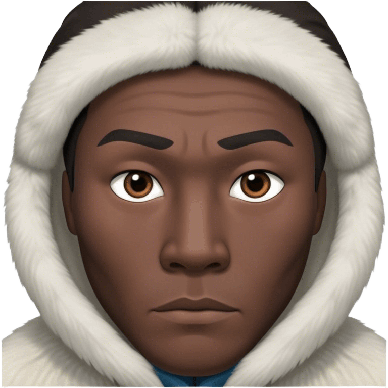 Inuit men photorealistic serious emoji