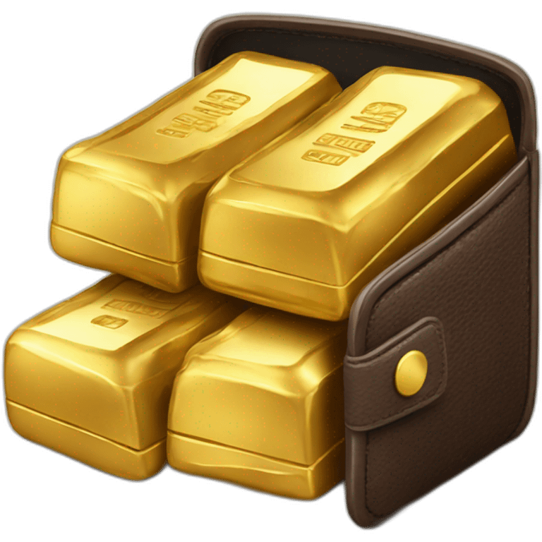 gold bars in wallet emoji