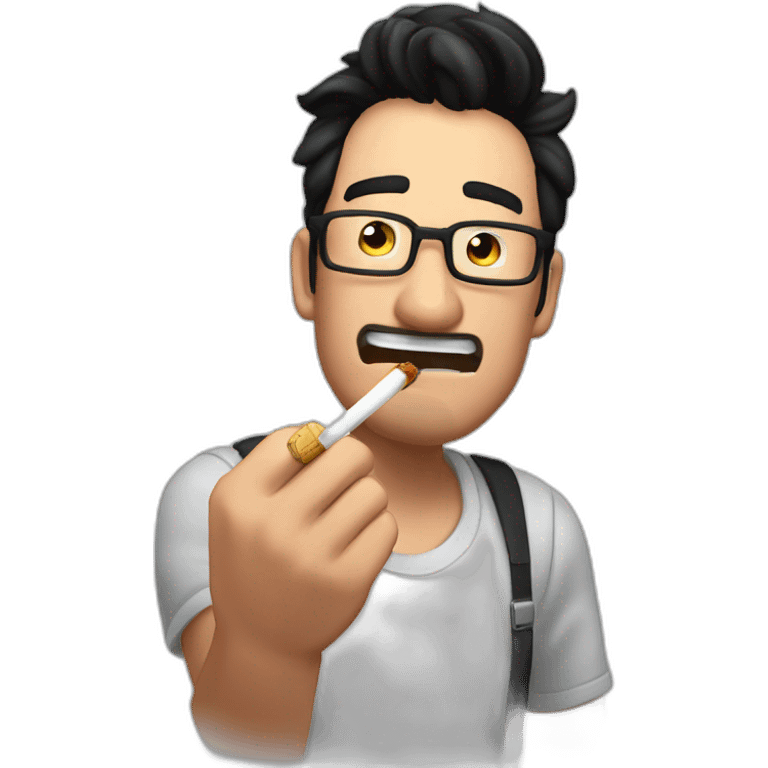 Mark "Markiplier" Fischbach holding a cigarette emoji