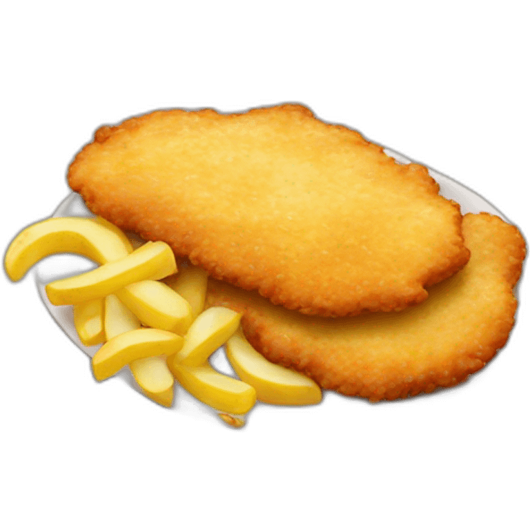 Schnitzel mit Pommes emoji