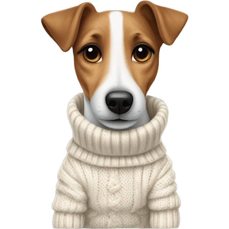 Jack Russell in a sweater emoji