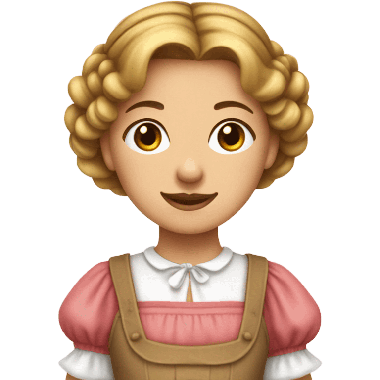 Milkmaid dress girl portrait  emoji