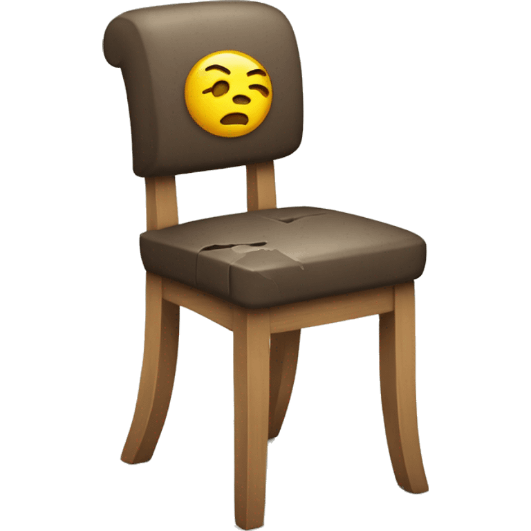 a damaged chair with broken legs emoji