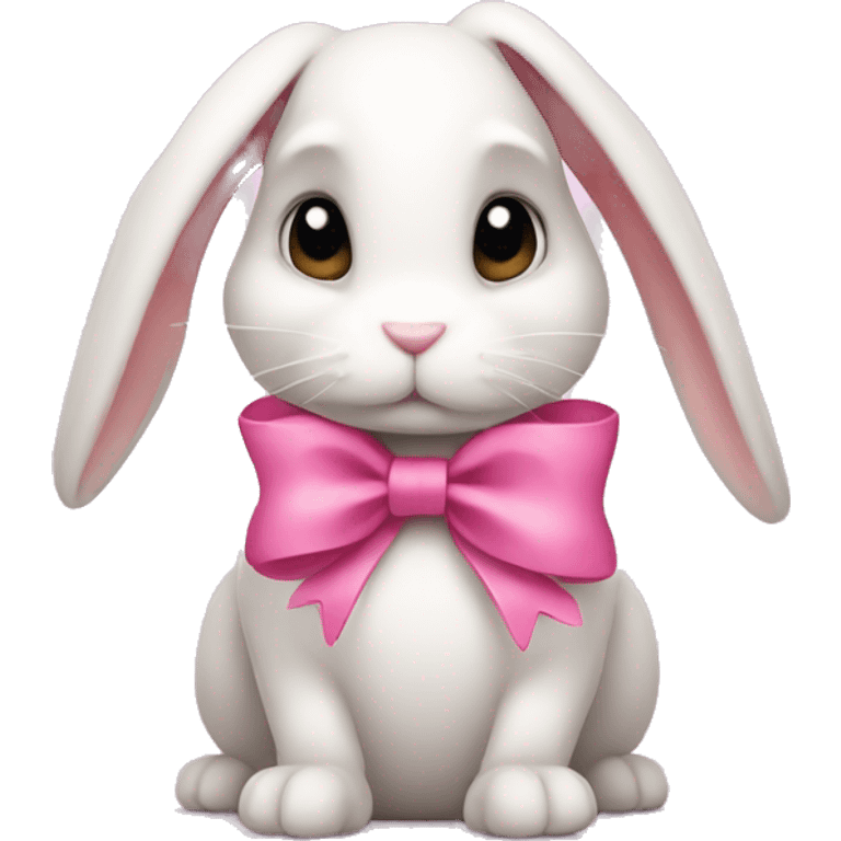 Bunny with pink bow  emoji