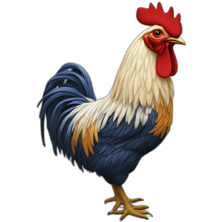 A COCKEREL IN AN EMBROIDERED SHIRT emoji