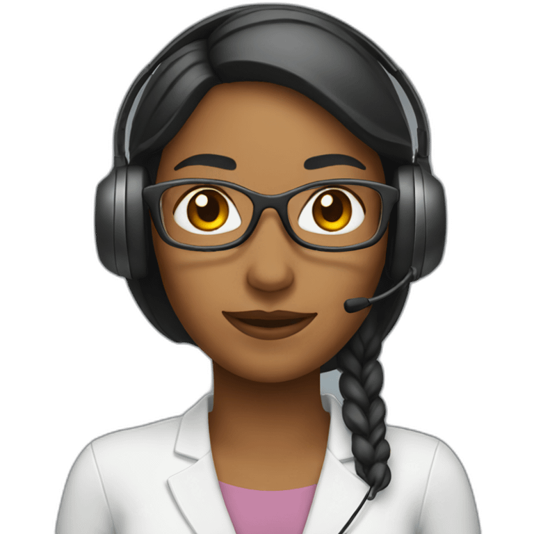 woman with headset emoji