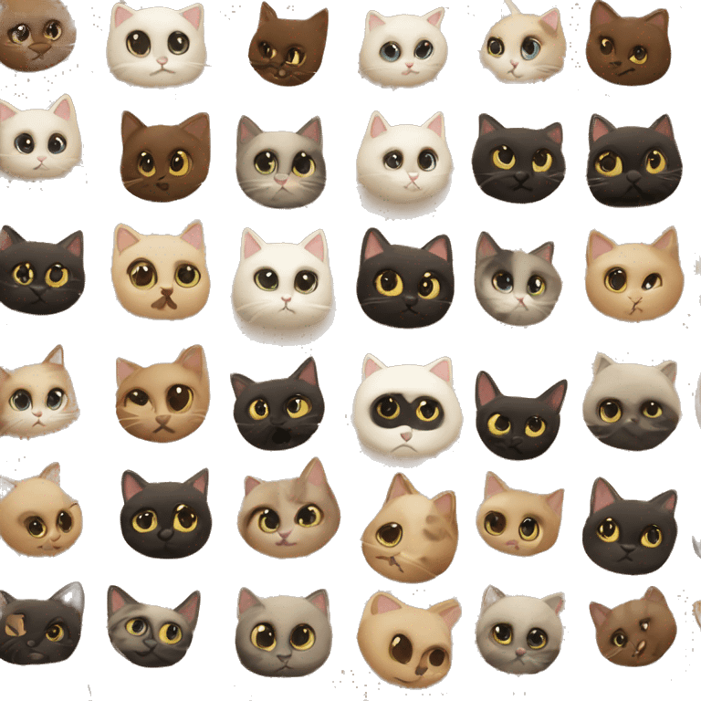 Katze braun schwarz  emoji