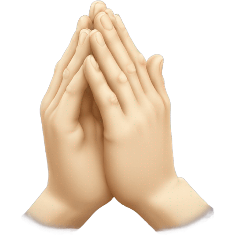 Unique looking praying hands emoji