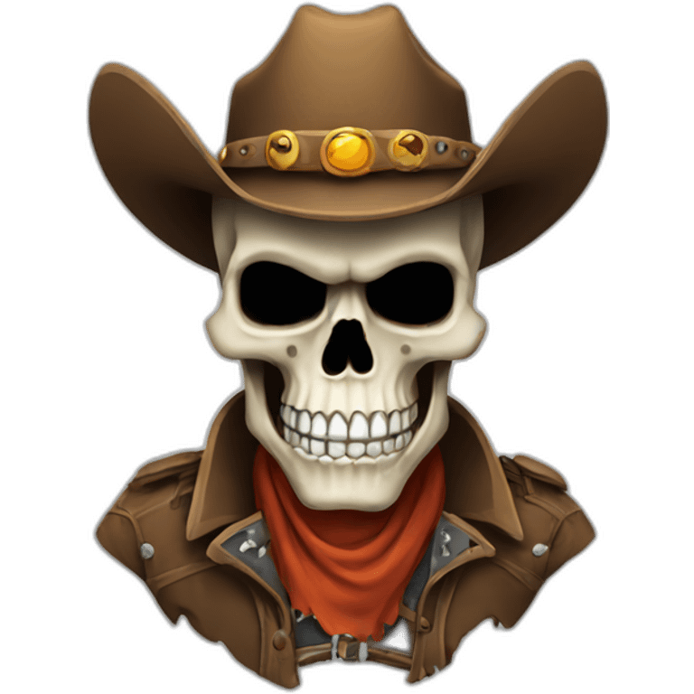 Cowboy Skull Halloween emoji