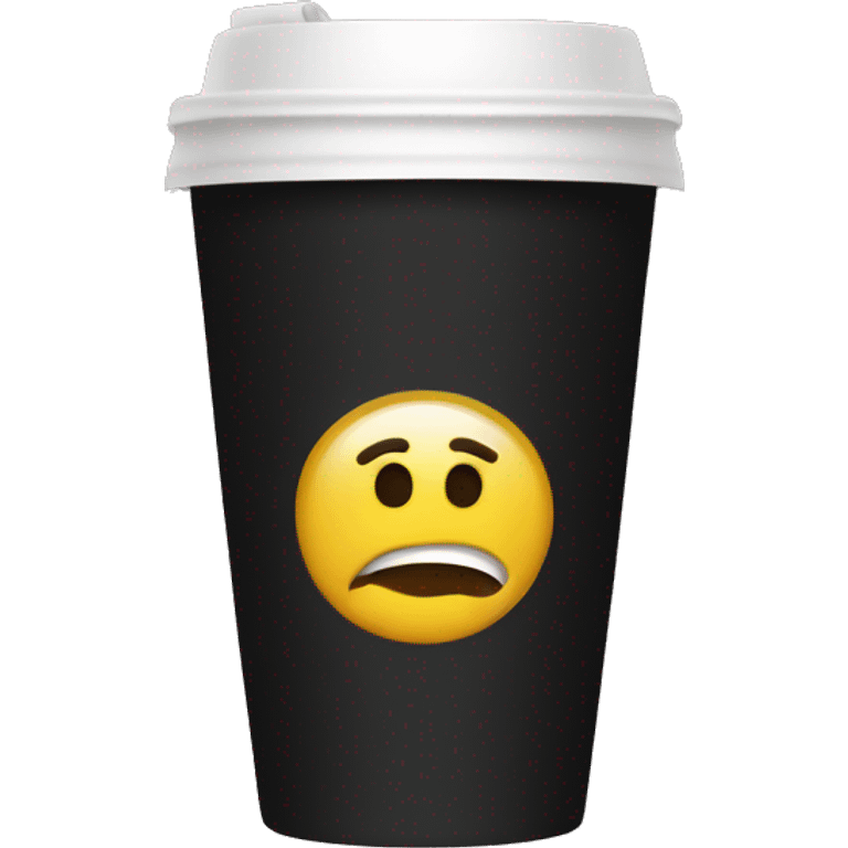 Takeaway coffee cup black emoji