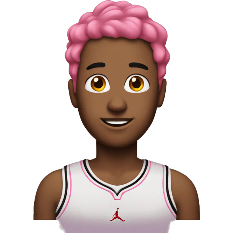 Jordan with pink hair  emoji