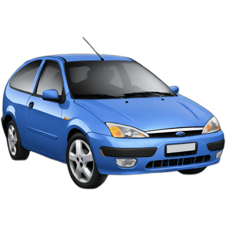 car ford focus 1999 in blue five doors emoji