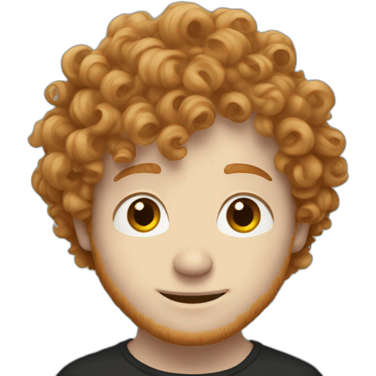 Ed Sheeran with curly hair emoji