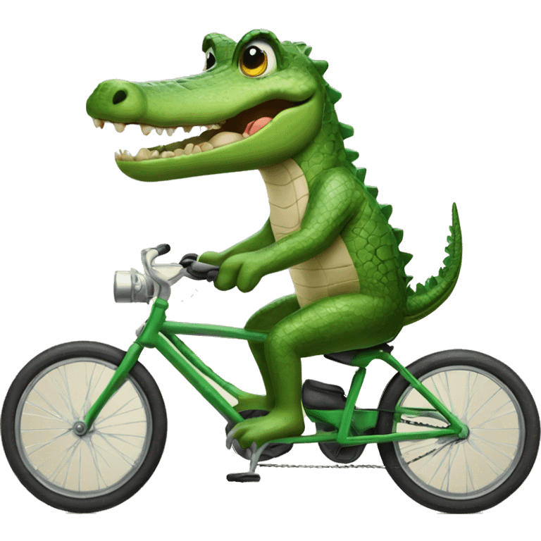 crocodile driving bike emoji