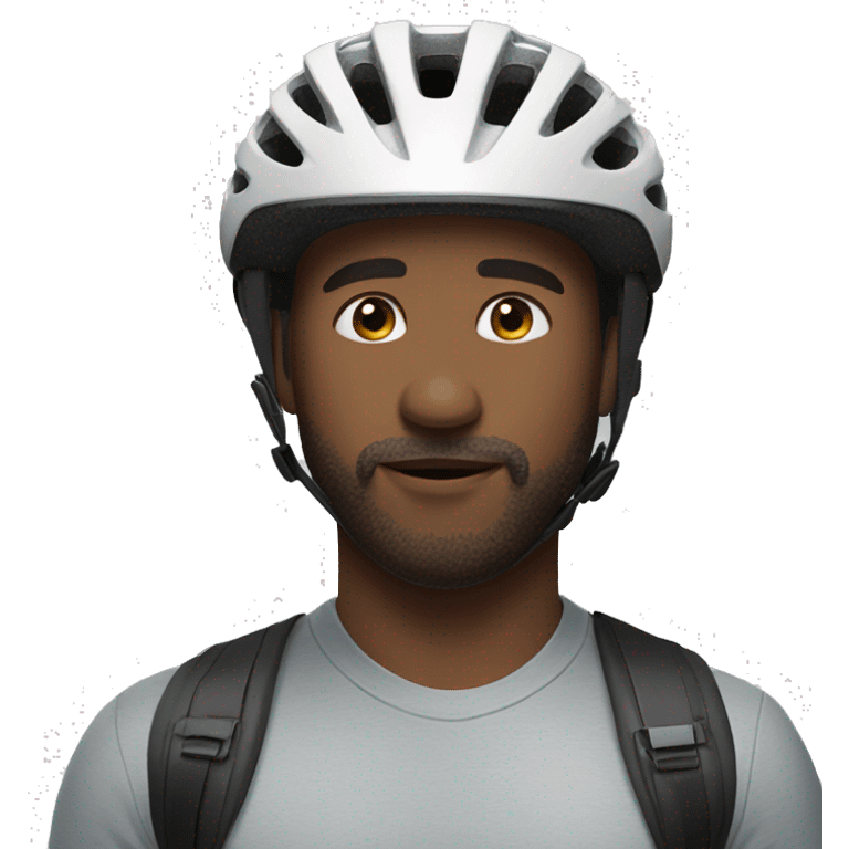 🤤 with bike helmet on  emoji