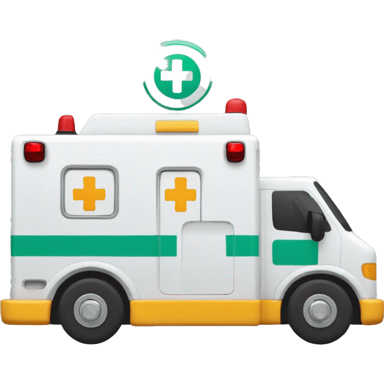 Ambulance with SKU Hierarchy Service written on the side emoji