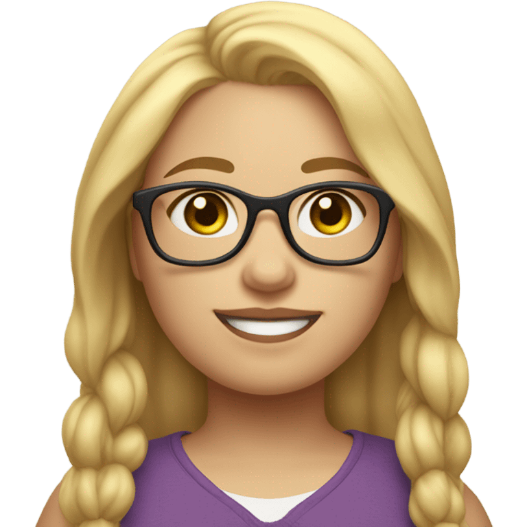 fat nerd girl blonde emoji