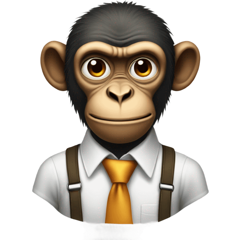 angry monkey with a tie emoji