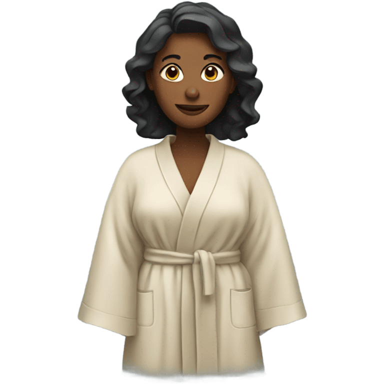 Woman with robe emoji