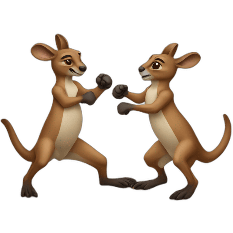 fighting kangaroo emoji