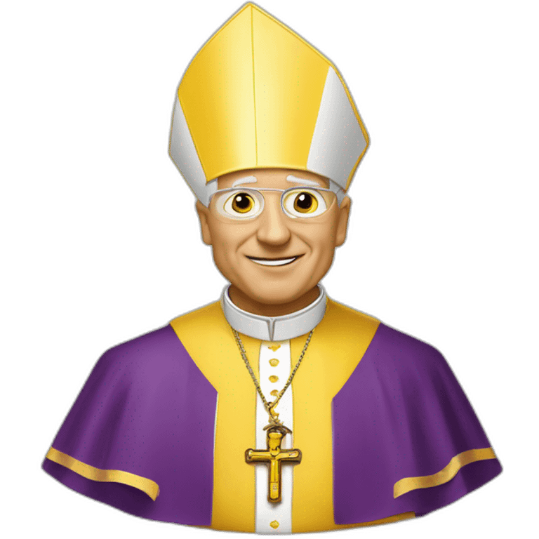 yellow pope john paul second emoji