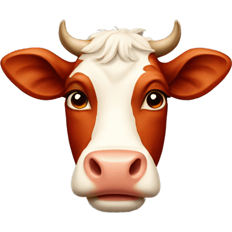 Red cow emoji