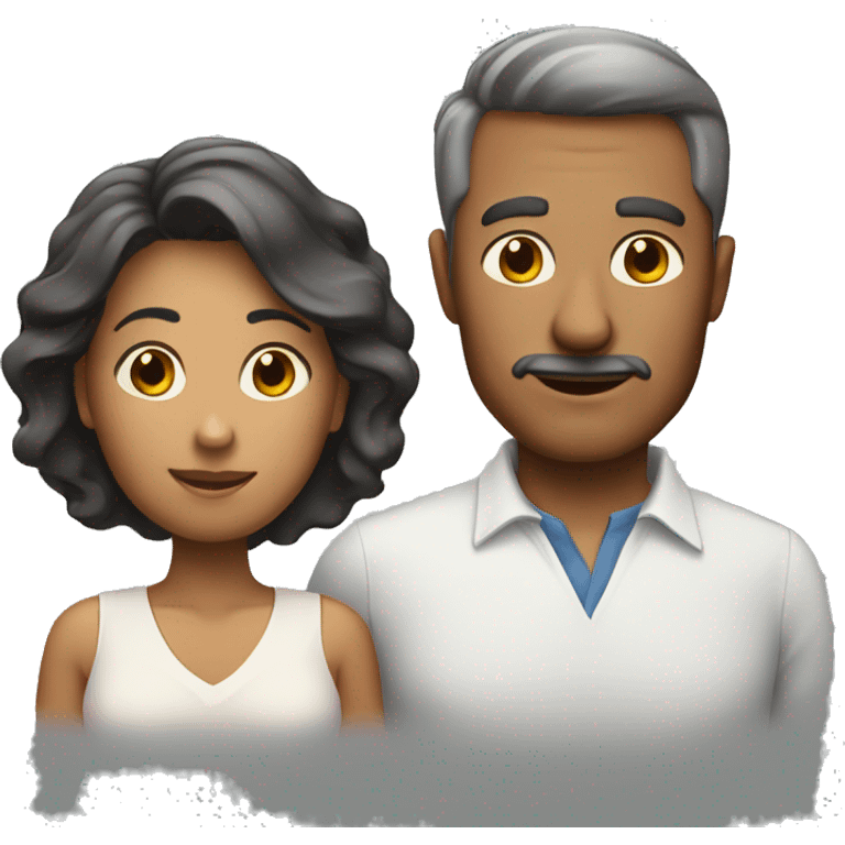 couple of mother and father front looking emoji