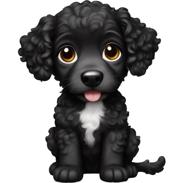 black curly puppy emoji