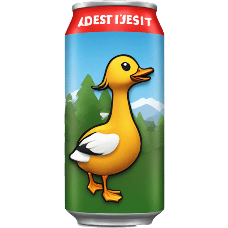 Bush light beer can with a duck emoji