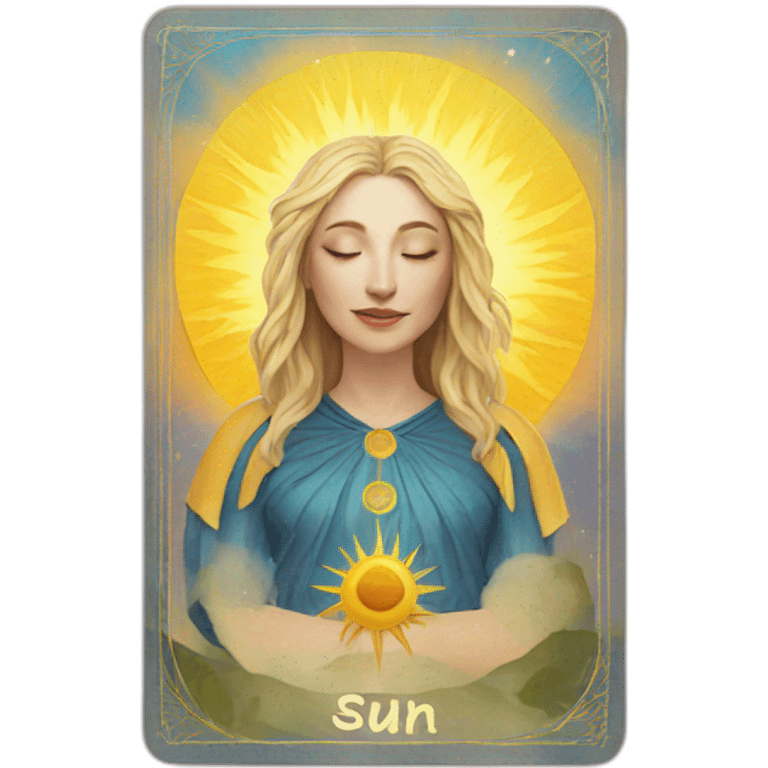 Tarot card the sun emoji