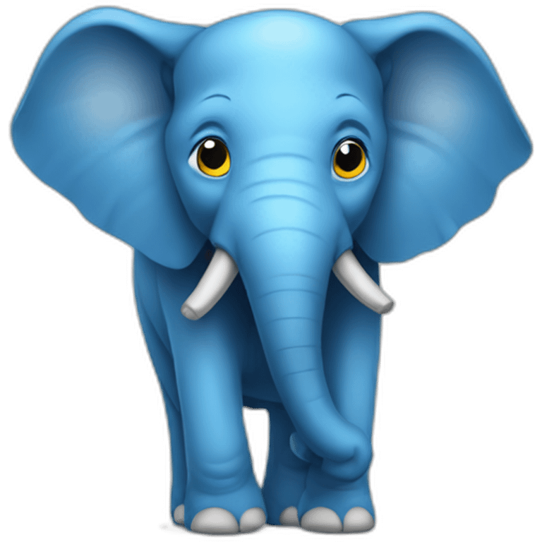 Elefante azul de cuerpo entero emoji