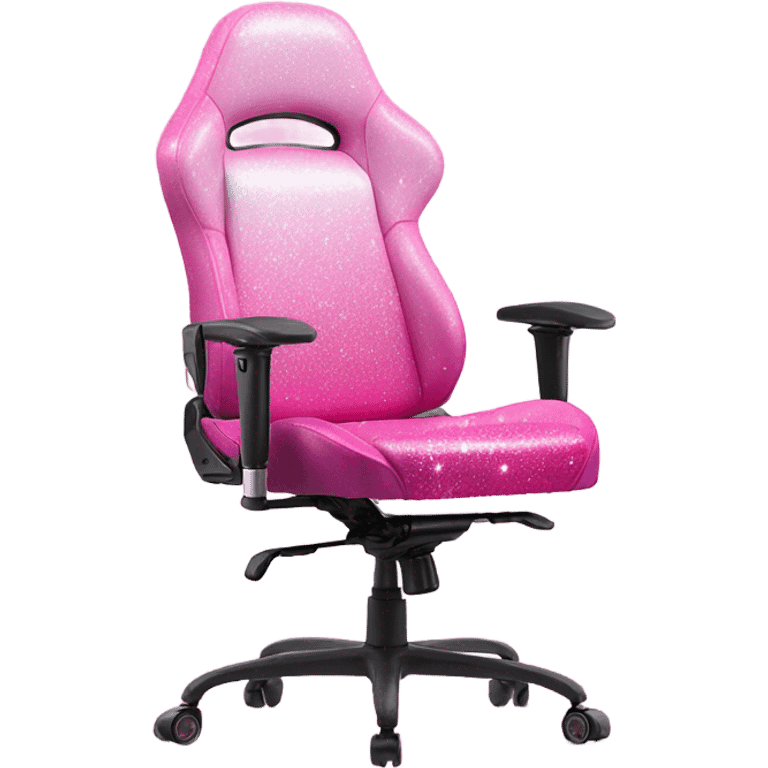 Pink ombre gaming chair with glitter  emoji