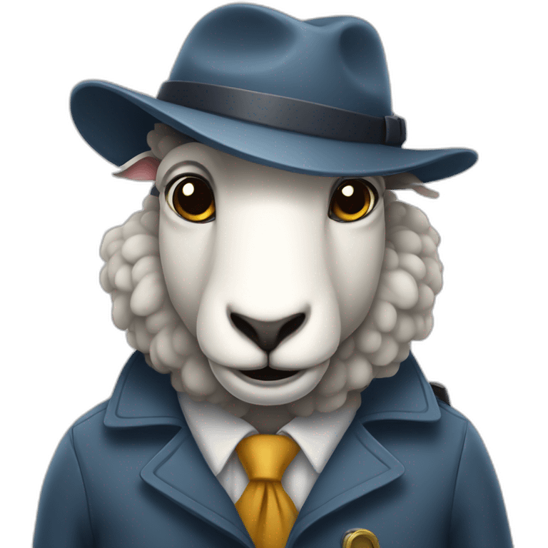 detective sheep emoji