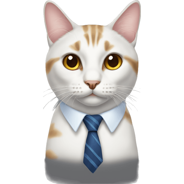 cat wearing a tie emoji