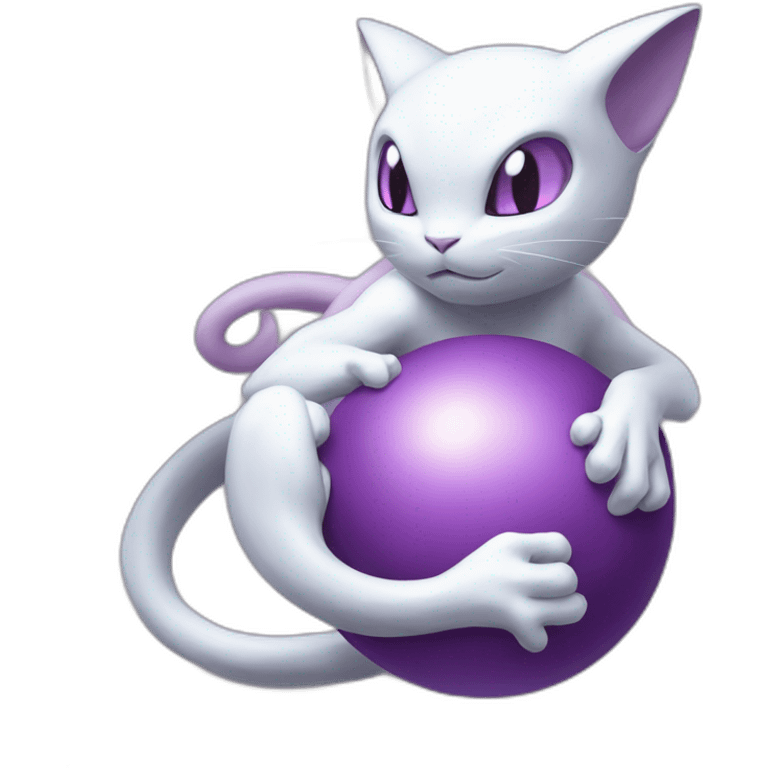 Mewtwo with masterball emoji