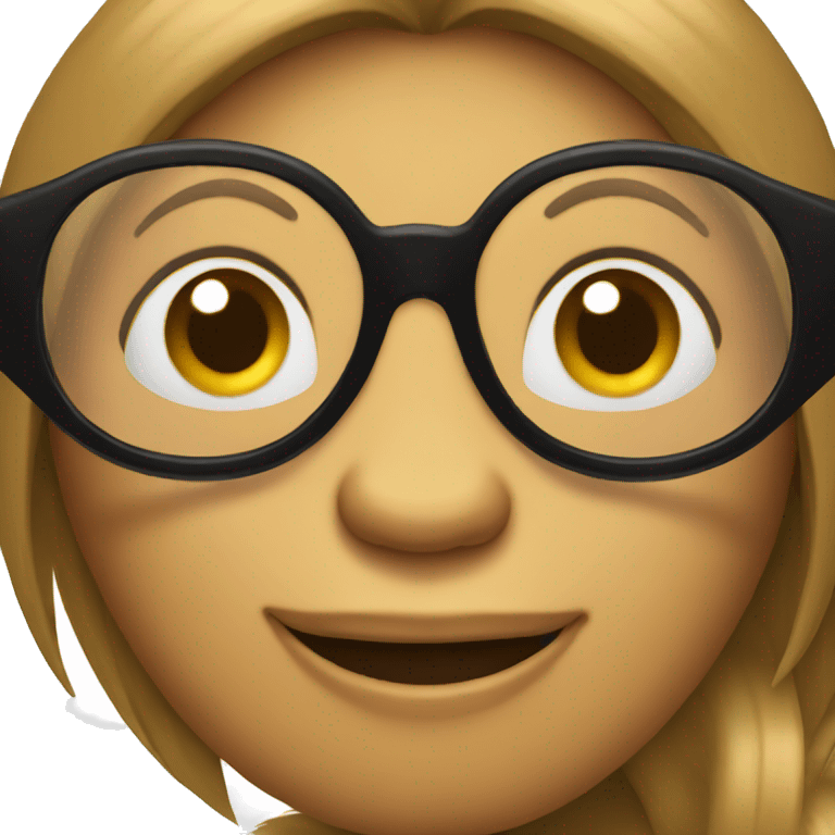 Monkey actress wearing glasses emoji