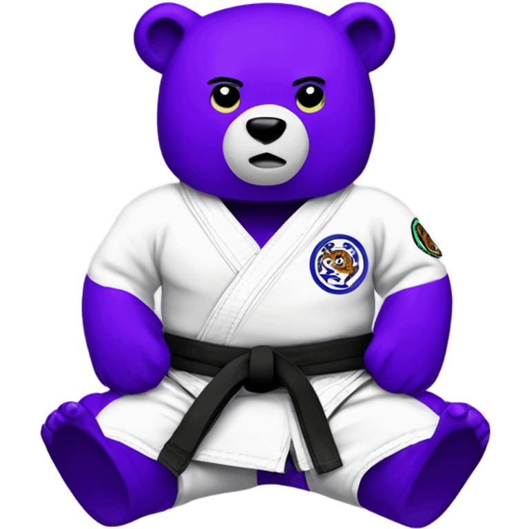 Jiu jitsu Bear purple  emoji