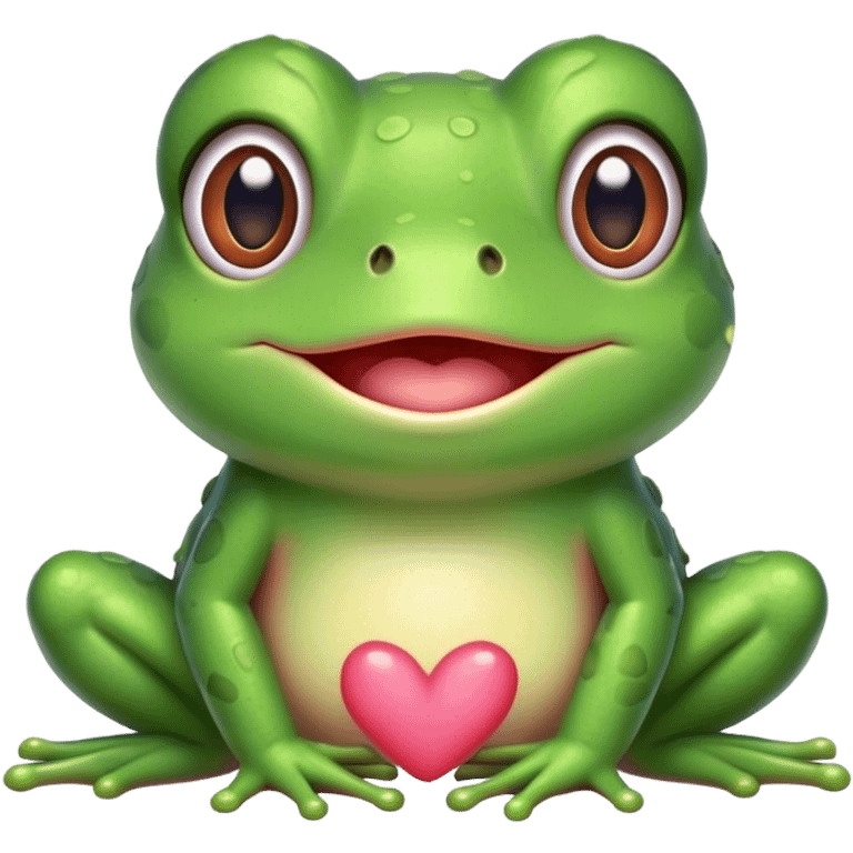 cute frog cheeeks blushing emoji