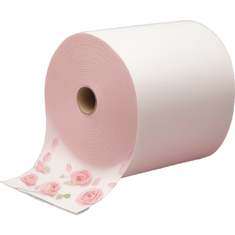 Light pink rose print toilet paper  emoji