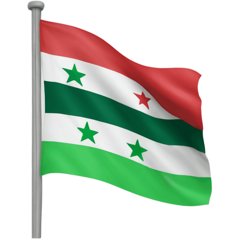 Syria flag with green on top  emoji