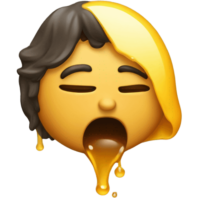 Guy throwing up honey emoji