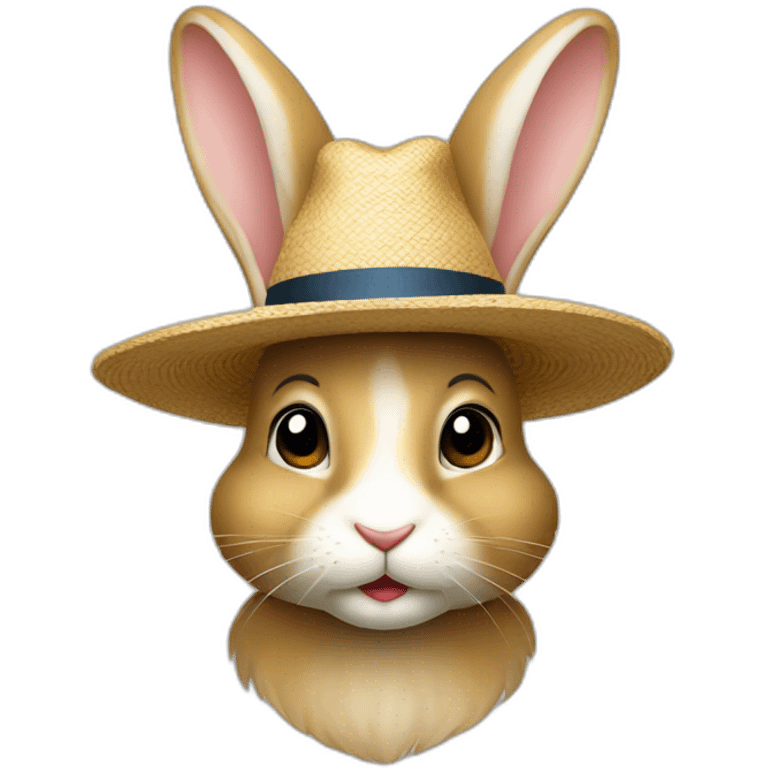 Lapin qui porte un chapeau  emoji