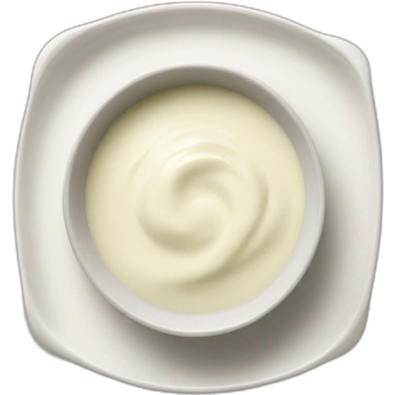 white sauce in a dipping dish emoji