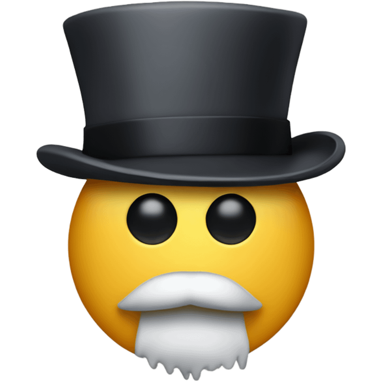 Minimalist icon of a slack chatbot with a top hat and monocle emoji