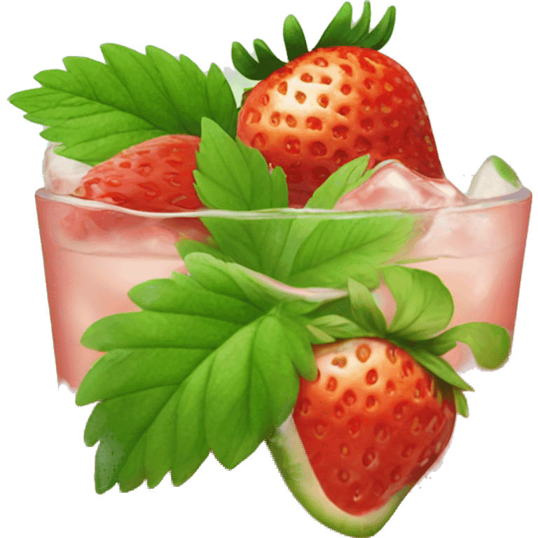 strawberry mojito  emoji